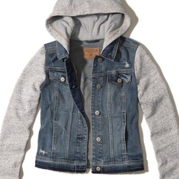 Hollister Hoodie Denim Jacket - Picture 1 of 3